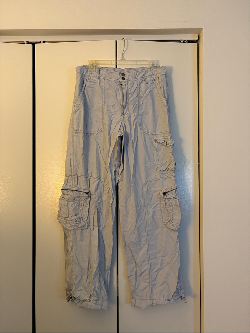 Garage - Women’s Light Gray Baggy Cargo Pants